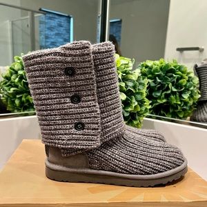 UGG® Classic Cardy Button Detailed Knit Boots